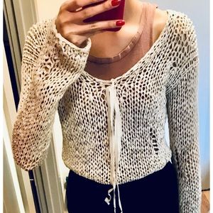 Brand New Lavender Ribbon Crochet Top / Coverup